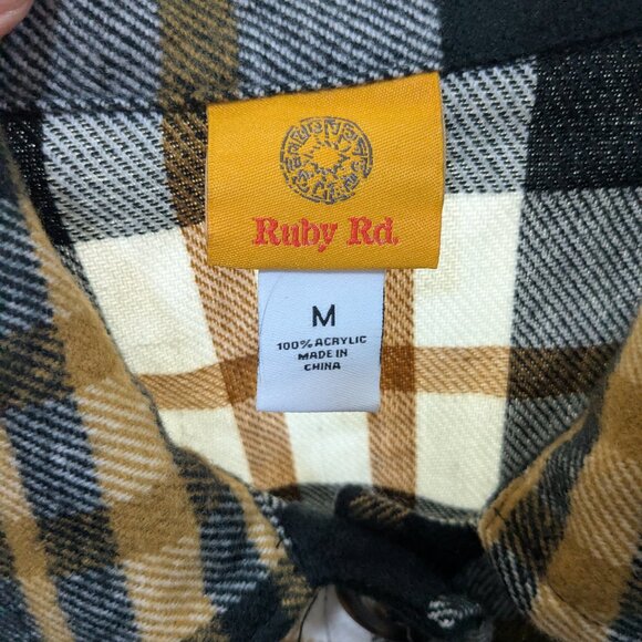 Ruby Rd. Plaid Shacket Size M - Picture 3 of 4